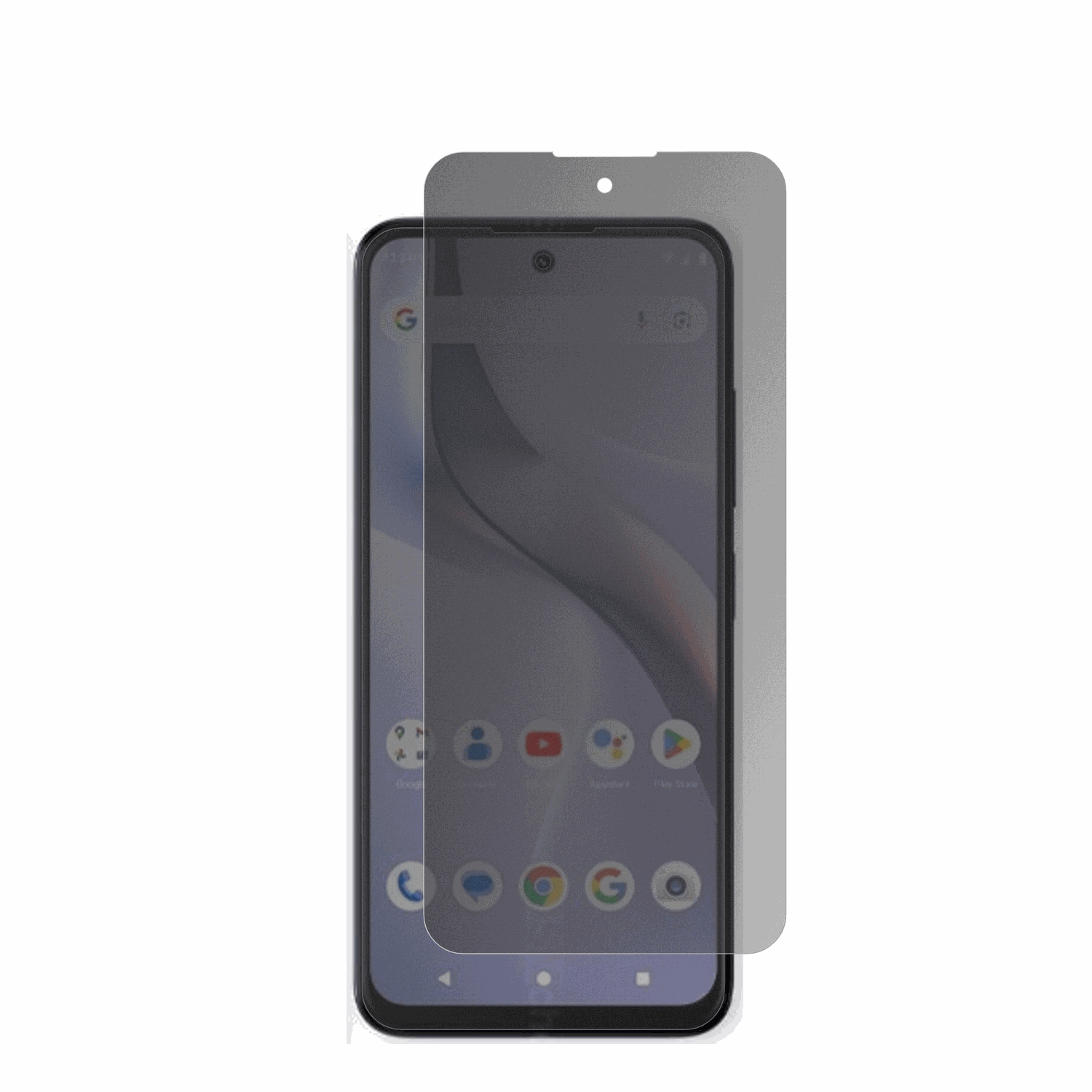 BLUBold K22 mit aufgebrachter dipos Flex Schutzfolie, die seitliche Einblicke blockiert