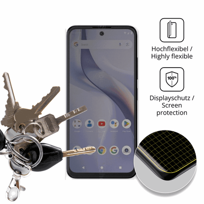 dipos Displayschutz für BLU Bold K22, mit Blickschutzfilter und perfekter Passform auch für die Rundungen