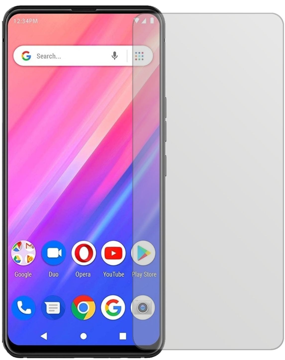 BLUBOLD N1 mit aufgebrachter dipos Displayschutzfolie, die lästige Fingerabdrücke minimiert