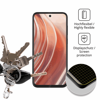 dipos Displayschutz für BLU G45, transparente Oberfläche, perfekte Passform auch für die Rundungen