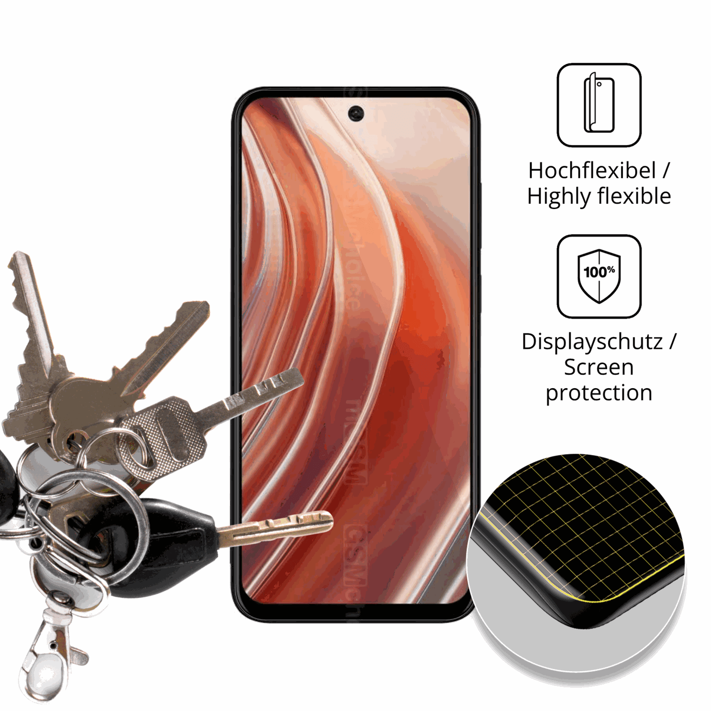 dipos Displayschutz für BLU G45, transparente Oberfläche, geringe Dicke und perfekte Passform