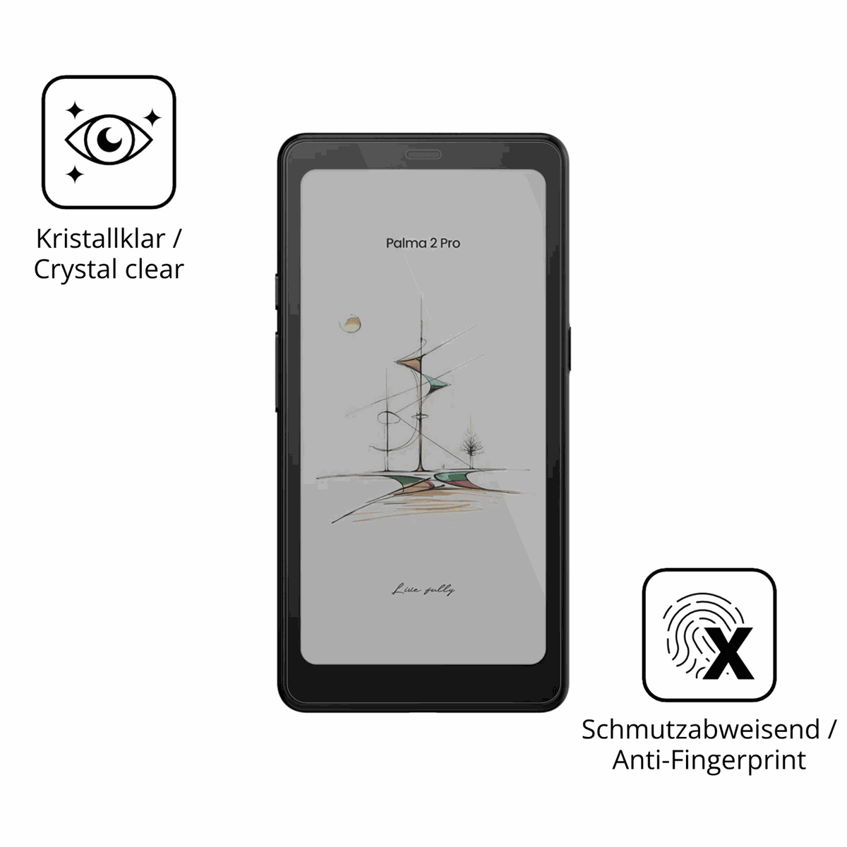 Flexible TPU-Folie passend zugeschnitten für booxpalma 2 pro, vollständige Abdeckung