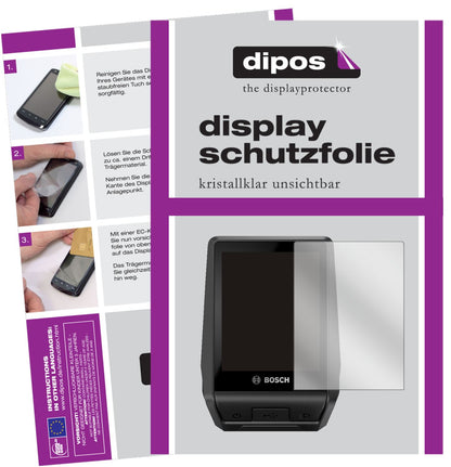 Klare Displayschutzfolie von dipos passend für Bosch Nyon BUI350 (2021), präziser Zuschnitt und blasenfrei montiert