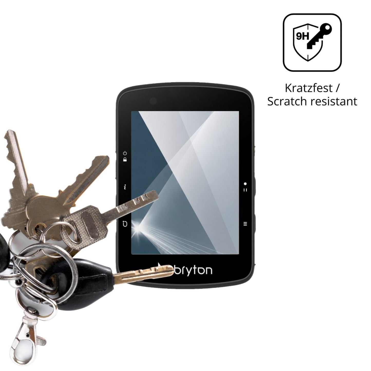 dipos Displayschutz für Bryton Rider 650, transparente Oberfläche, perfekte Passform auch für die Rundungen