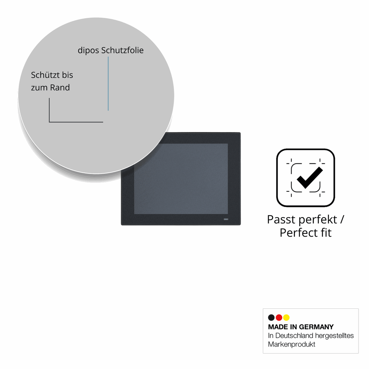 Schutz gegen Kratzer auf dem Advantech PPC-3120 Glas durch Schlüssel oder Ähnliches