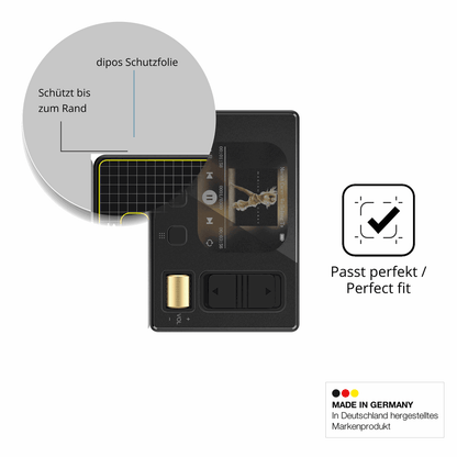 Schutz gegen Kratzer auf dem Diofox M6 MP3-Player Glas durch Schlüssel oder Ähnliches
