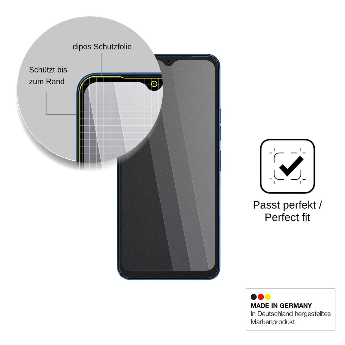 Blickschutzfolie für Doogee Note 57 Pro matt Schutzfolie Privacy