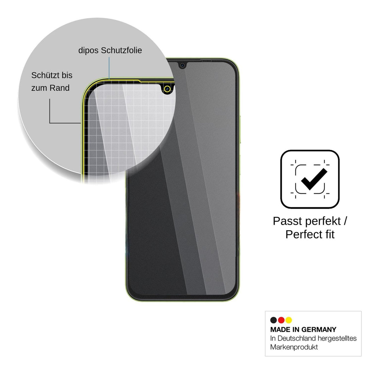Blickschutzfolie für OnePlus N6 Lite matt Schutzfolie Privacy