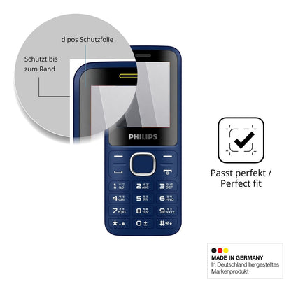 Schutz gegen Kratzer auf dem Philips E2104 Glas durch Schlüssel oder Ähnliches