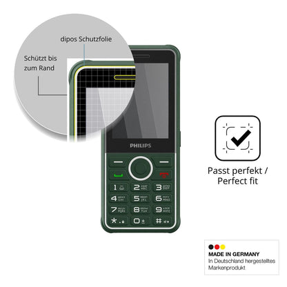 Schutz gegen Kratzer auf dem Philips Xenium E2301 Glas durch Schlüssel oder Ähnliches