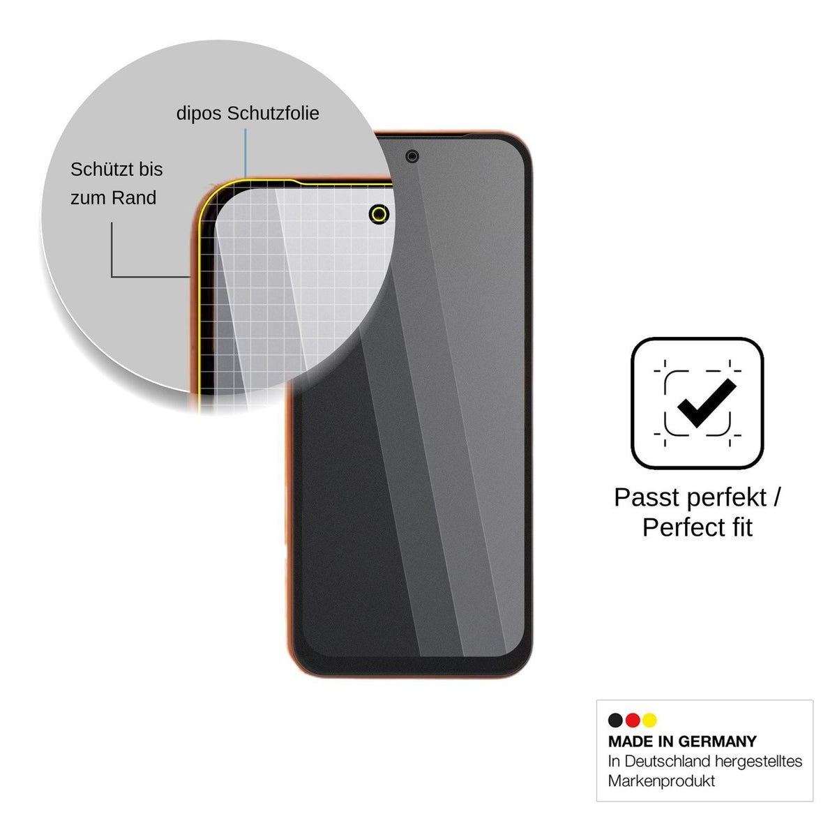 Blickschutzfolie für Tecno Pop 20C matt Schutzfolie Privacy