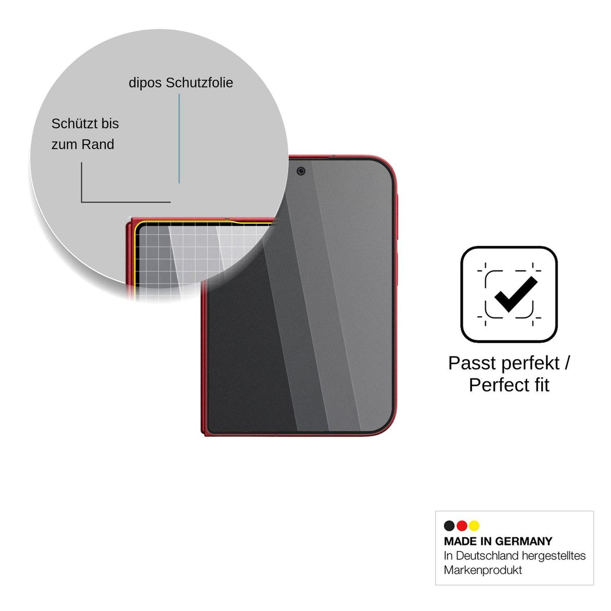 Blickschutzfolie für Xiaomi 18 Fold Aussenseite matt Schutzfolie Privacy