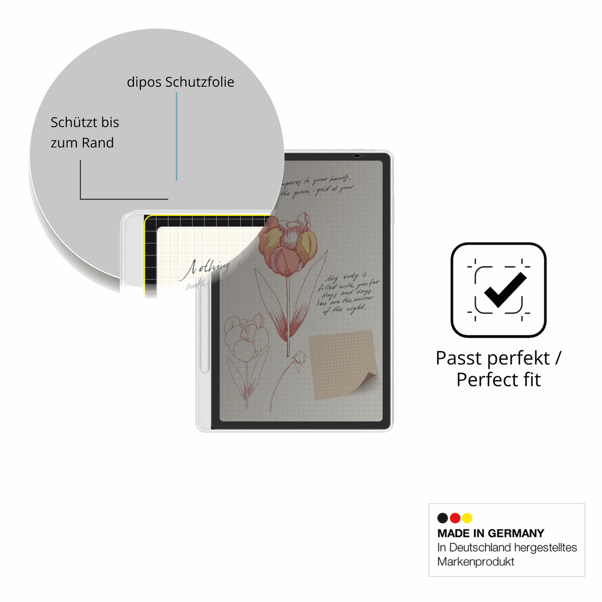 Schutz gegen Kratzer auf dem XP-Pen Magic Note Pad Glas durch Schlüssel oder Ähnliches
