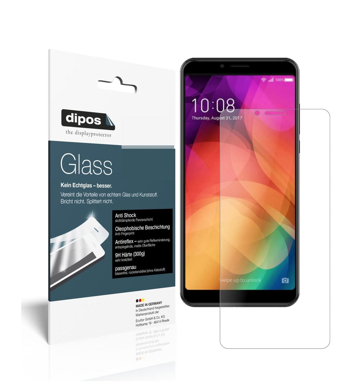1x 9H Schutzfolie matt für Coolpad Note 8 Panzerfolie