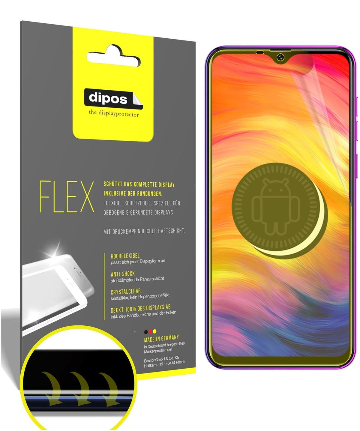 2x 3D Full Cover Schutzfolie für Ulefone Note 7