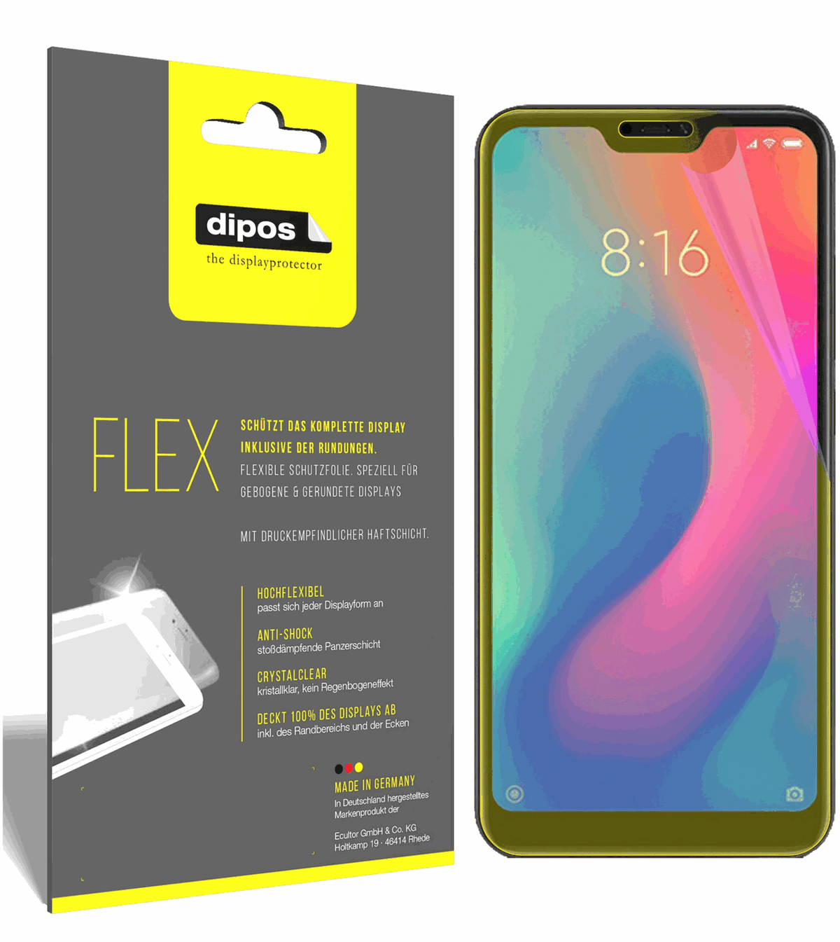 3x 3D Full Cover Schutzfolie für Xiaomi Redmi 6 Pro