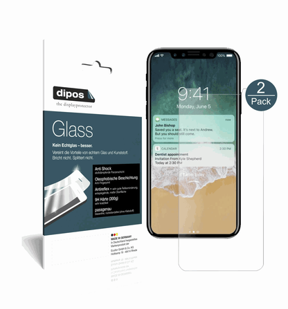 2x 9H Schutzfolie matt für Apple iPhone X Panzerfolie