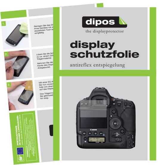 Matte Displayschutzfolie von dipos passend für Canon EOS-1D X Mark III, präziser Zuschnitt und blasenfrei montiert