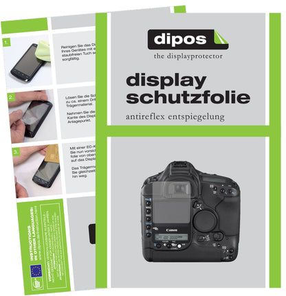Matte Displayschutzfolie von dipos passend für Canon Eos 1DS Mark III, präziser Zuschnitt und blasenfrei montiert