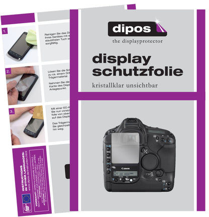 Klare Displayschutzfolie von dipos passend für Canon Eos 1DS Mark II, präziser Zuschnitt und blasenfrei montiert