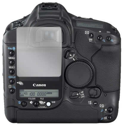 CanonEos 1DS Mark II mit aufgebrachter dipos Displayschutzfolie, glasklare Darstellung ohne Einschränkungen