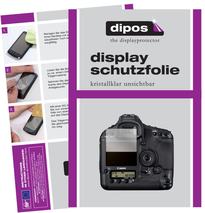Klare Displayschutzfolie von dipos passend für Canon Eos 1D Mark IV, präziser Zuschnitt und blasenfrei montiert
