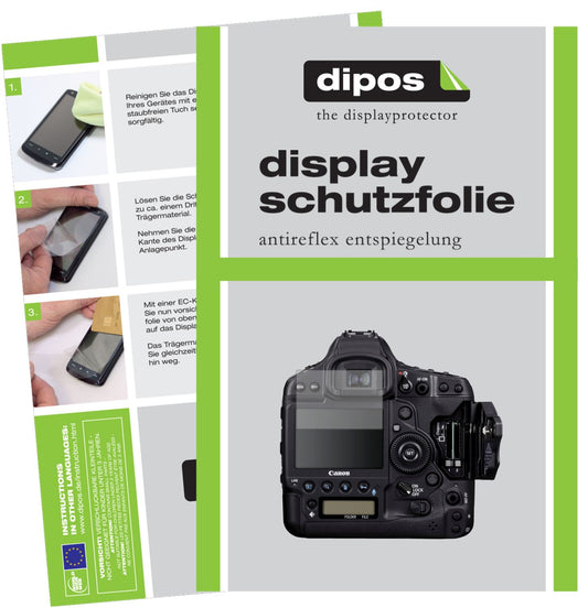 Matte Displayschutzfolie von dipos passend für Canon Eos 1DX Mark III, präziser Zuschnitt und blasenfrei montiert