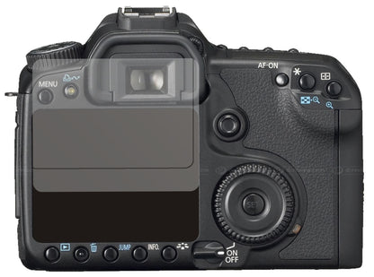 CanonEos 40D mit aufgebrachter dipos Displayschutzfolie, die lästige Fingerabdrücke minimiert