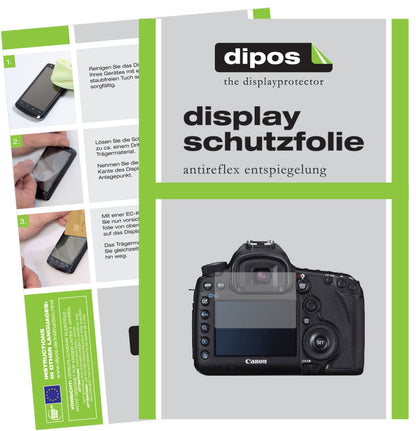 Matte Displayschutzfolie von dipos passend für Canon EOS 5D Mark III, präziser Zuschnitt und blasenfrei montiert