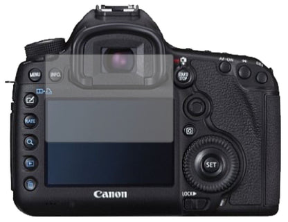 CanonEOS 5D Mark III mit aufgebrachter dipos Displayschutzfolie, die lästige Fingerabdrücke minimiert