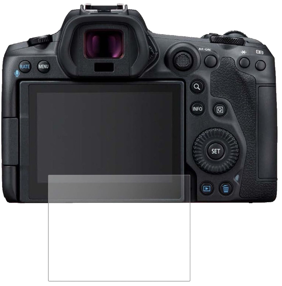 2x 9H Schutzfolie matt für Canon EOS R5 Panzerfolie