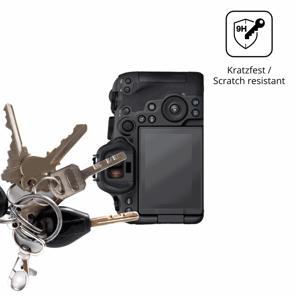 dipos Displayschutz für Canon EOS R6 Mark II, mattierte Oberfläche, robuste Festigkeit und perfekte Passform