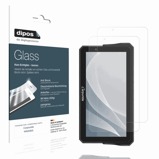 Matte Displayschutzfolie von dipos passend für Carpuride W602BS, 9H kratzfest und blasenfrei montiert