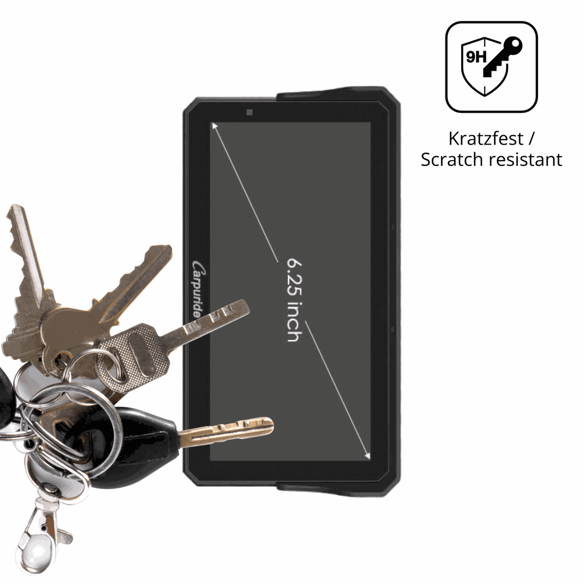 dipos Displayschutz für Carpuride W602BS, mattierte Oberfläche, robuste Festigkeit und perfekte Passform