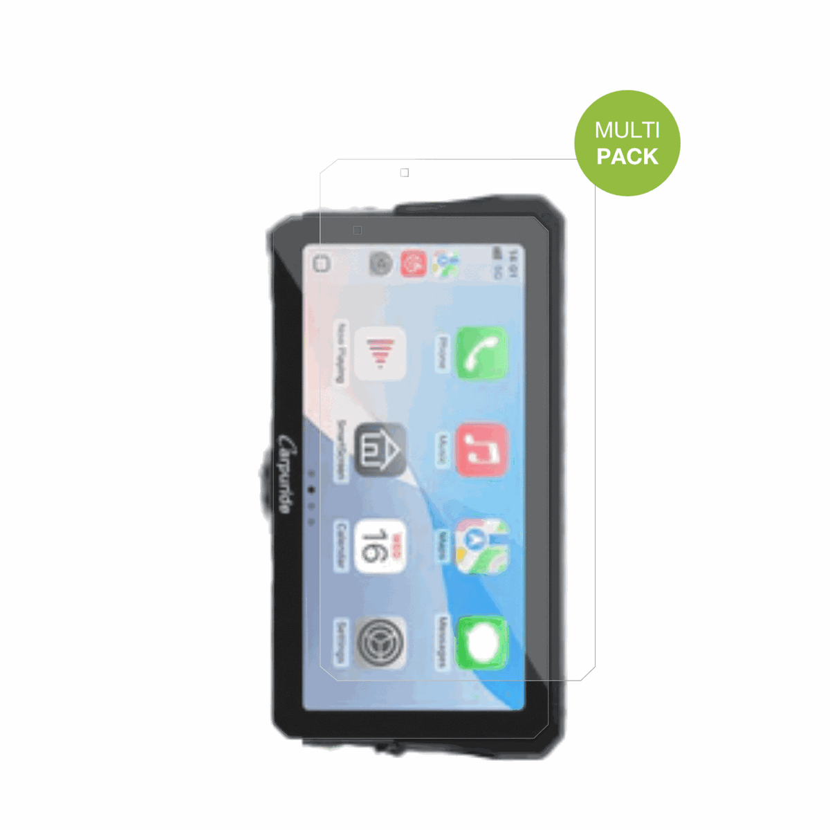 CarpurideW602S Pro mit aufgebrachter dipos Displayschutzfolie, die lästige Fingerabdrücke minimiert