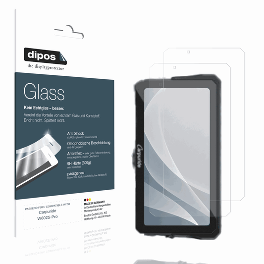 Matte Displayschutzfolie von dipos passend für Carpuride W602S Pro, 9H kratzfest und blasenfrei montiert