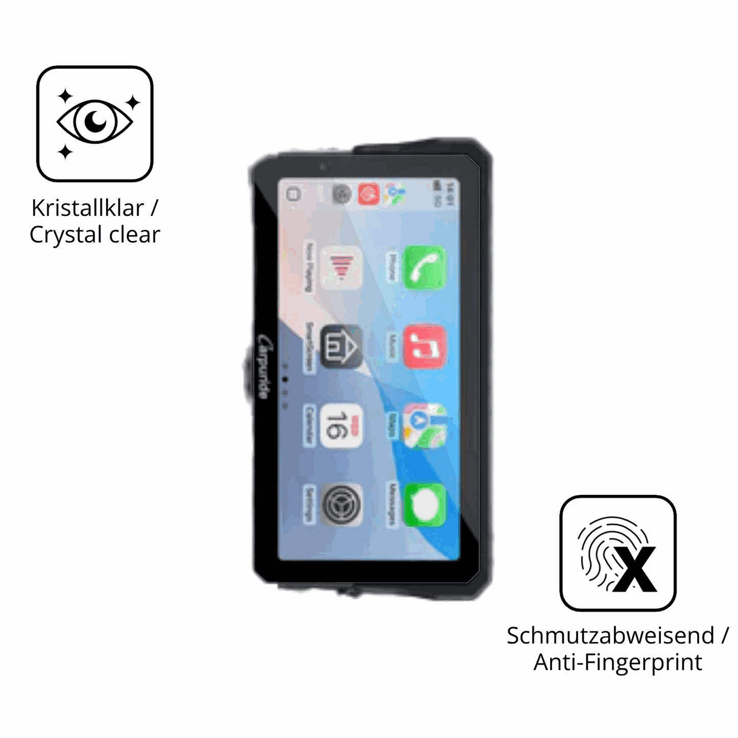 Flexible TPU-Folie passend zugeschnitten für Carpuride W602S Pro, vollständige Abdeckung