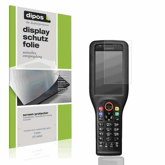 Matte Displayschutzfolie von dipos passend für Casio DT-X450, präziser Zuschnitt und blasenfrei montiert