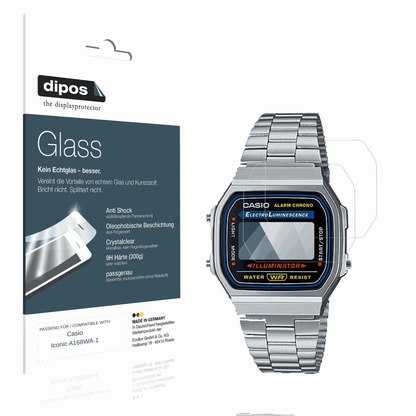 2x 9H Schutzfolie für Casio Iconic A168WA-1 Panzerfolie