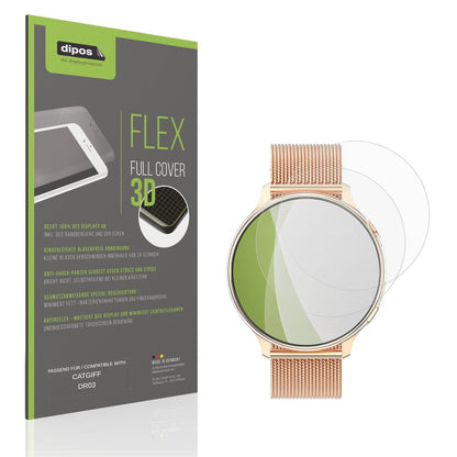 Matte Displayschutzfolie von dipos passend für CATGIFF DR03, 100% Displayabdeckung und blasenfreie Montage