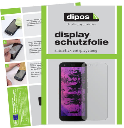 Matte Displayschutzfolie von dipos passend für Cat S62 Pro, präziser Zuschnitt und blasenfrei montiert