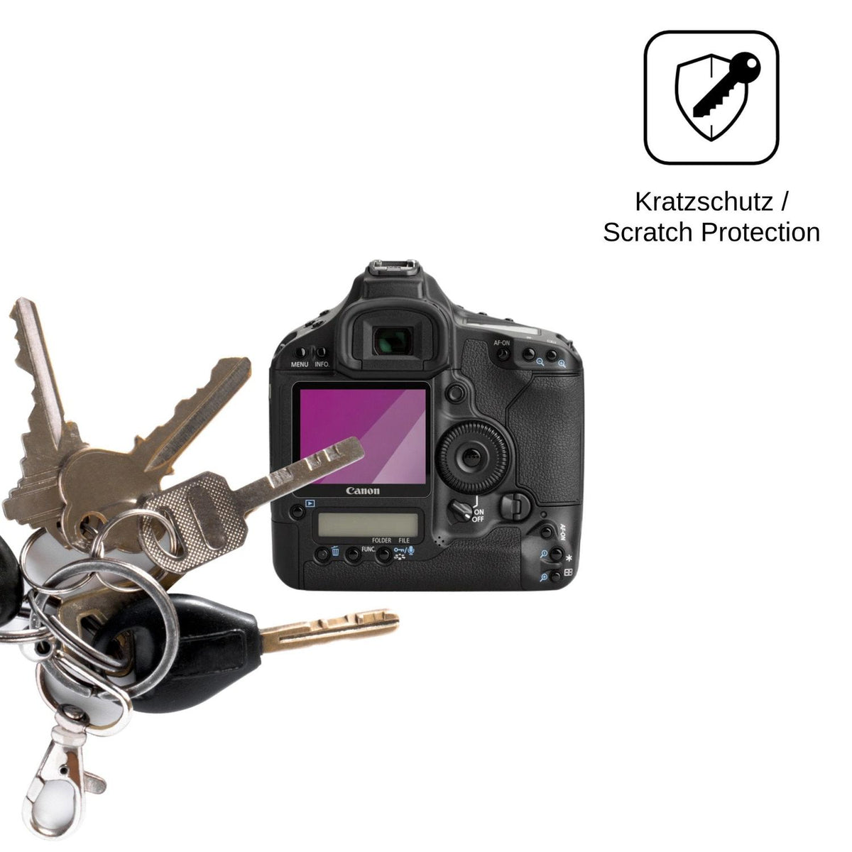 4x Schutzfolie klar für Canon EOS 1D 1Ds 1Dn Display-Schutzfolie