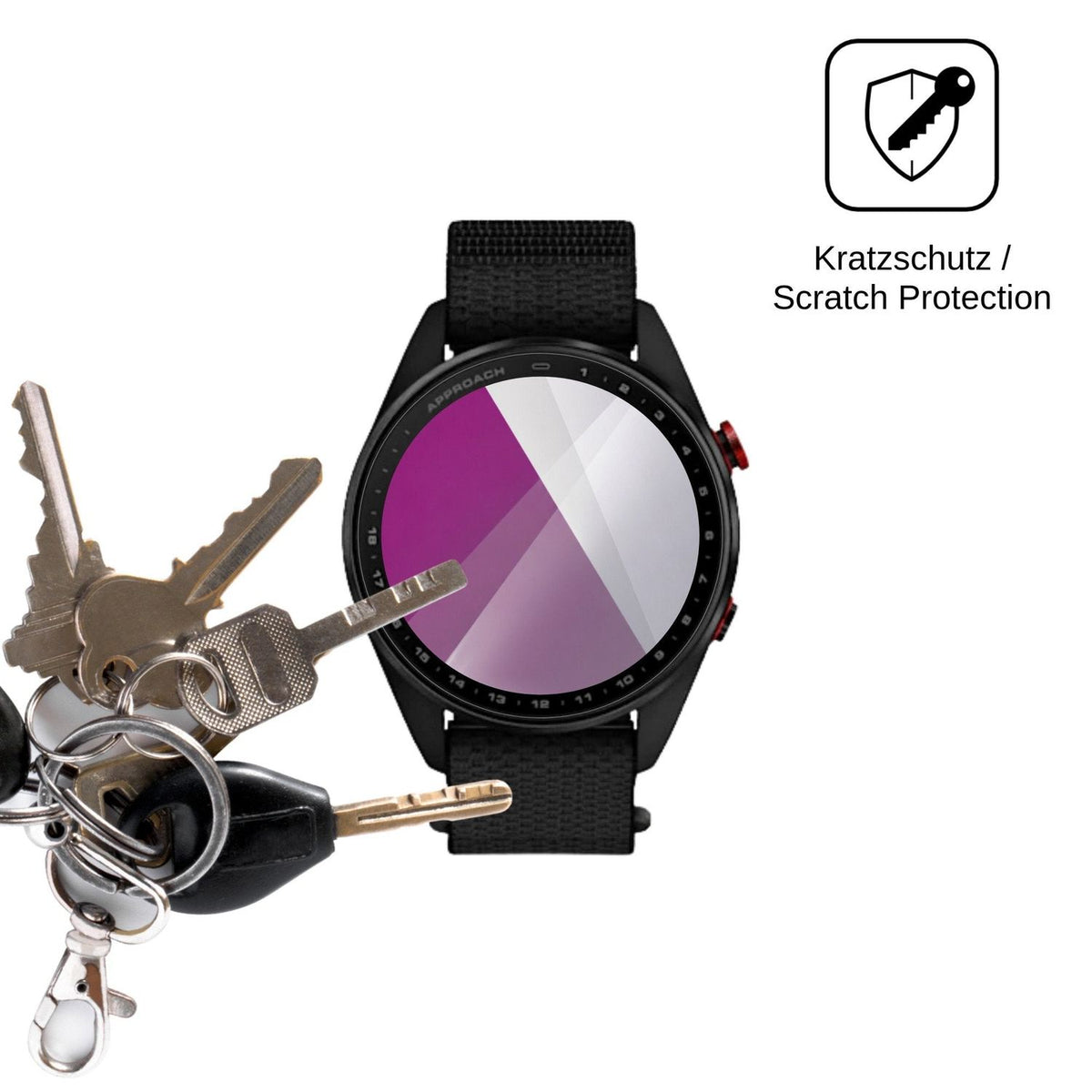 6x Schutzfolie klar für Garmin Approach S72 47mm Display-Schutzfolie