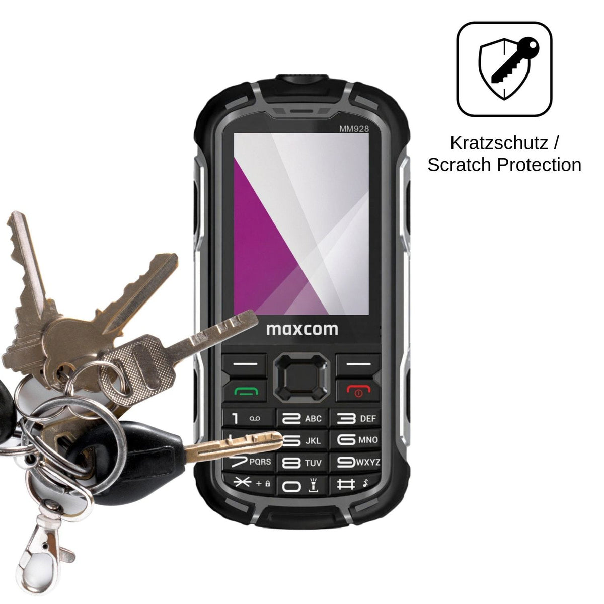 4x Schutzfolie klar für MaxCom MM928 4G Display-Schutzfolie
