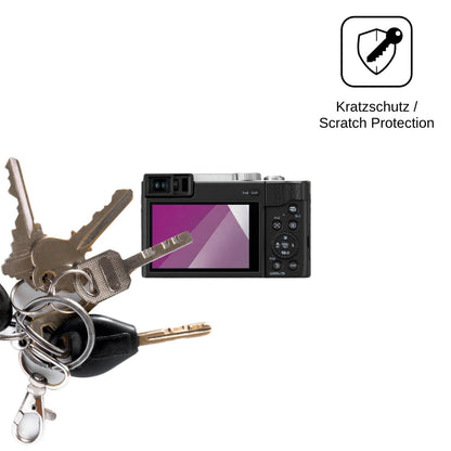 4x Schutzfolie klar für Panasonic Lumix DC-TZ96 Display-Schutzfolie
