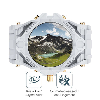 Flexible TPU-Folie passend zugeschnitten für Rogbid T.rex Smartwatch, vollständige Abdeckung