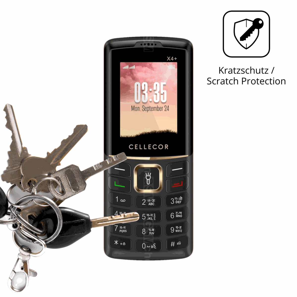 4x Schutzfolie klar für Cellecor X4+ Display-Schutzfolie
