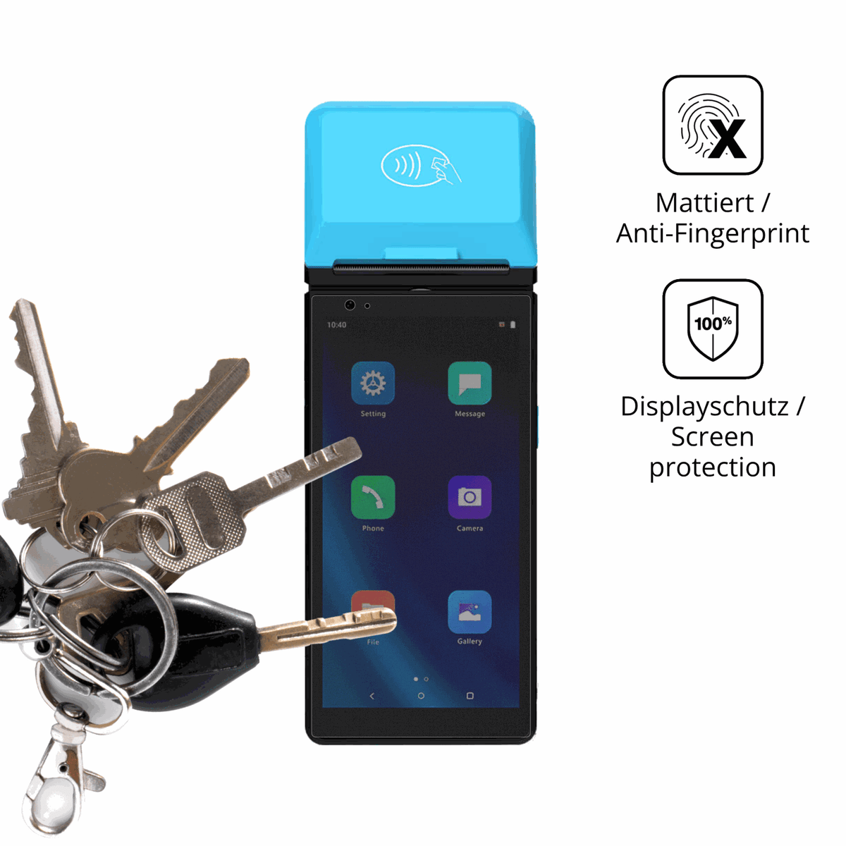Blickschutzfolie für Ciontek CS50 matt Schutzfolie Privacy