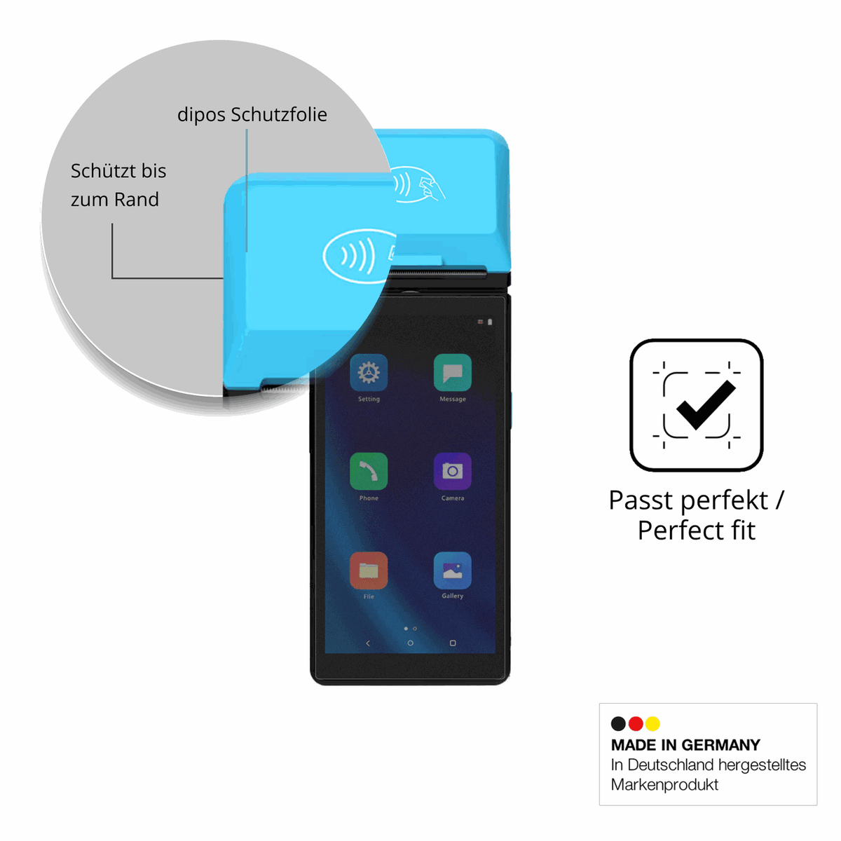 Blickschutzfolie für Ciontek CS50 matt Schutzfolie Privacy