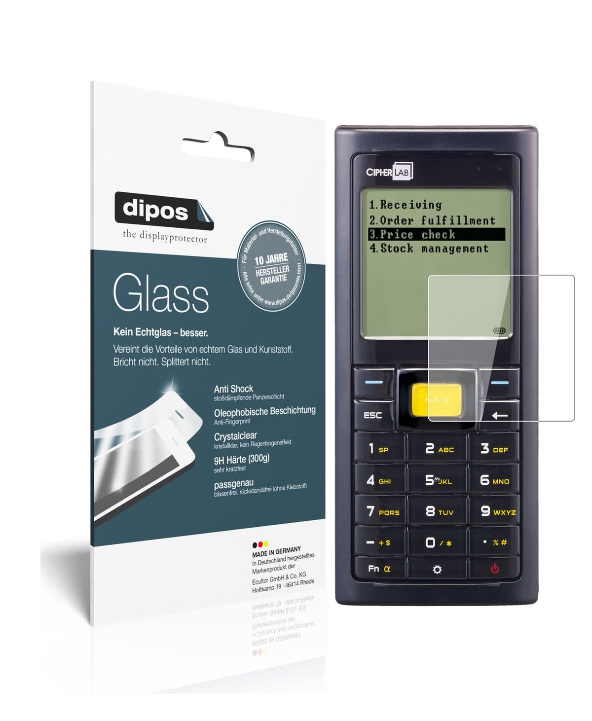 Perfekte Passform und ultimative Qualität: Unser 9H Panzerglas bietet Schutz für Cipherlab-8200